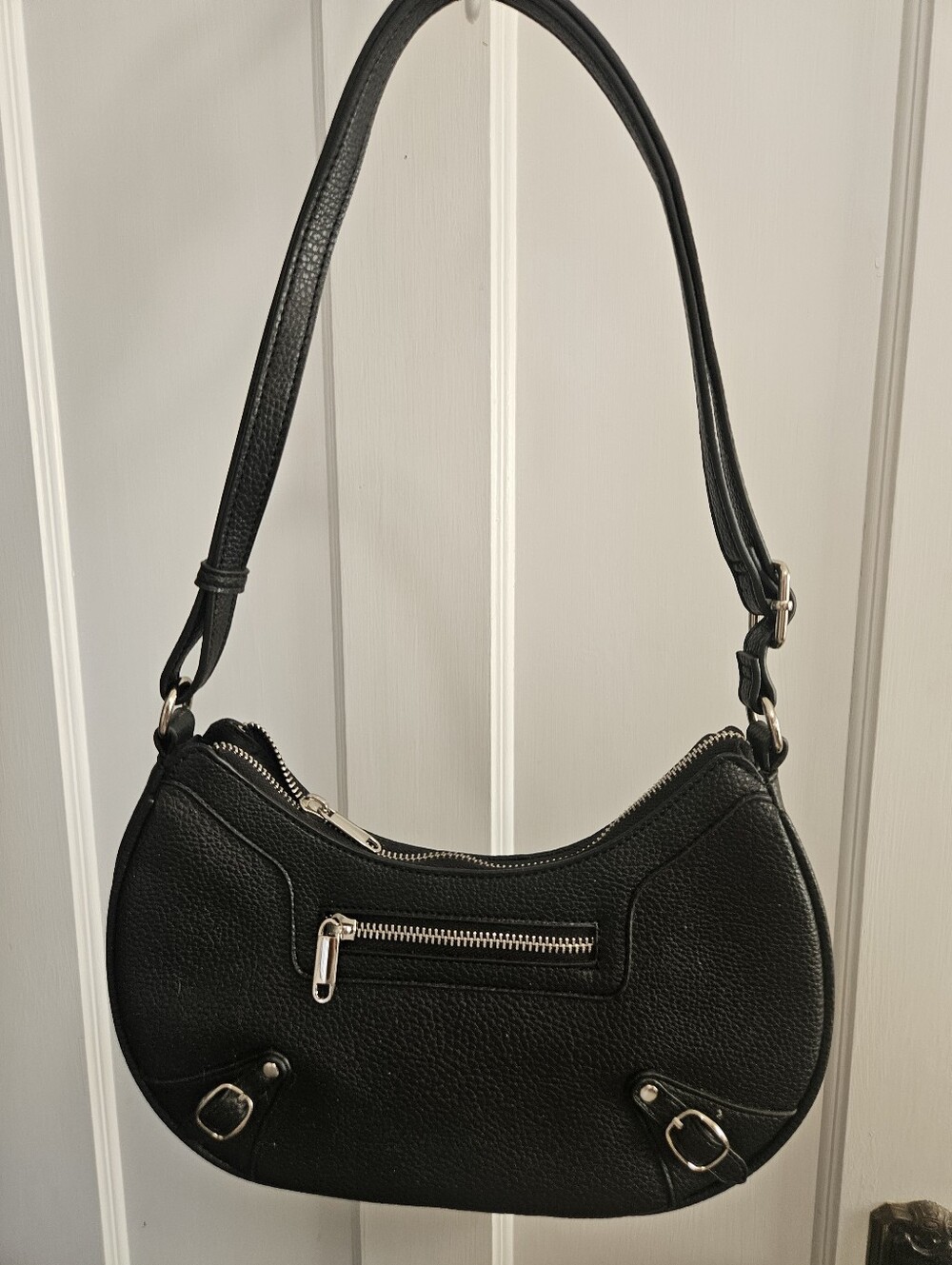 wild fable Black Zippered Shoulder Bag - Womens Everyday Purse